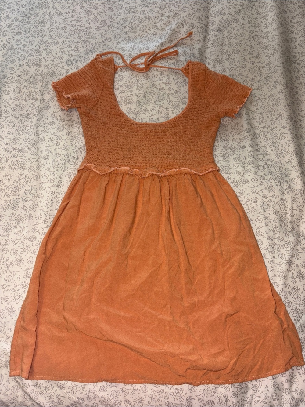 LA Hearts Orange Knit Bodice Sundress